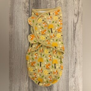 SwaddleMe Fox Print Baby Swaddle in Yellow and Orange